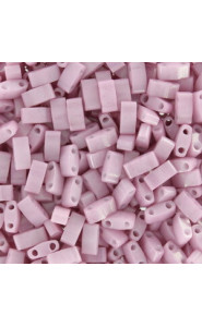 Miyuki half tila 5x2.4mm beads - Opaque antique rose luster HTL-599